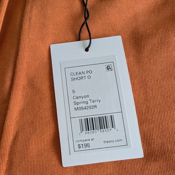 Theory Orange Athletic Shorts with Elastic Waistband - Picture 3 of 7